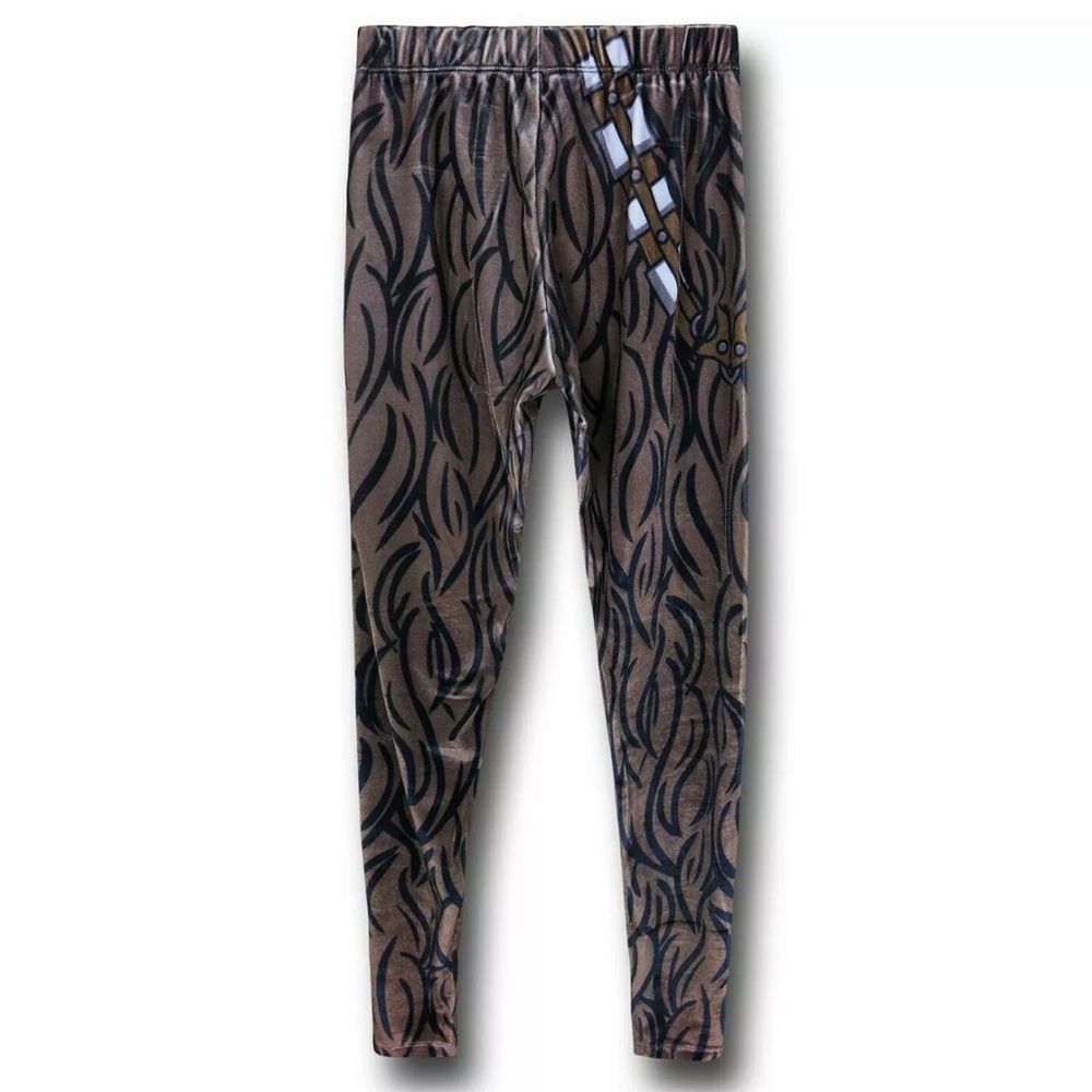 STAR WARS Chewbacca Brown Velvet Leggings Chewy Size Medium